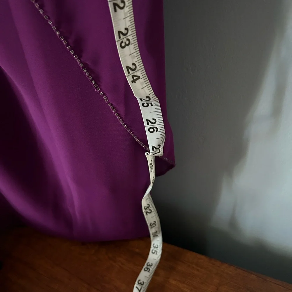 SLNY Pink Asymmetrical Tiered Cocktail Dress, sz 10 - Picture 8 of 10